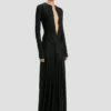 Abito con cut-out in nero
