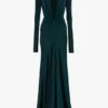 Abito con cut-out in verde acqua scuro Abito con cut-out in verde acqua scuro