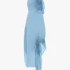 Abito halter smockato in blu ionico