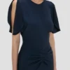 Abito midi Bela in blu navy