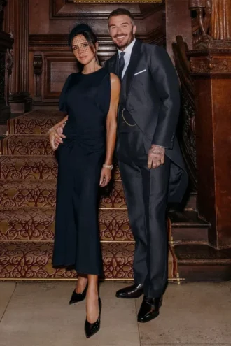 Abito midi Bela in blu notte