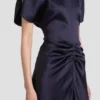 Abito midi Bela in blu notte