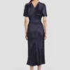 Abito midi Bela in blu notte