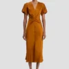Abito midi Eve in bronzo