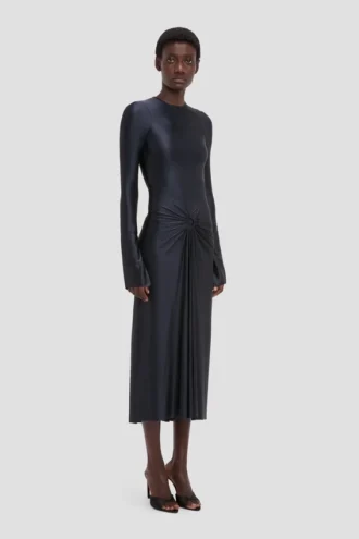 Abito midi Frances in blu navy Abito midi Frances in blu navy