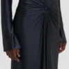 Abito midi Frances in blu navy