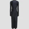 Abito midi Frances in blu navy