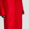 Abito midi Frances in rosso cardinale