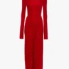 Abito midi Frances in rosso cardinale
