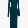 Abito midi Frances in verde acqua scuro Abito midi Frances in verde acqua scuro