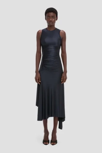 Abito Twist in blu navy