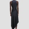 Abito Twist in blu navy