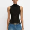 Body a collo alto in nero Body a collo alto in nero