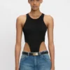 Body a gamba alta in nero Body a gamba alta in nero