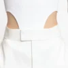 Body con spacco alto in bianco Body con spacco alto in bianco