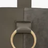 Borsa a secchiello Dia in pelle grigio ghiaia Borsa a secchiello Dia in pelle grigio ghiaia