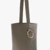 Borsa a secchiello Dia in pelle grigio ghiaia Borsa a secchiello Dia in pelle grigio ghiaia