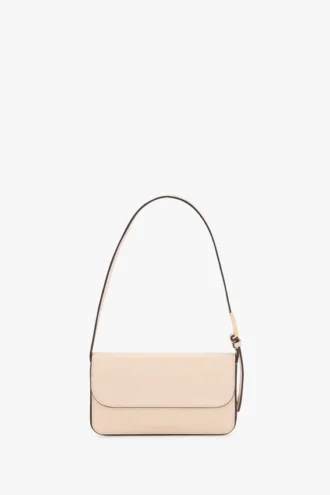 Borsa a tasca Dorian in pelle rosa pallido