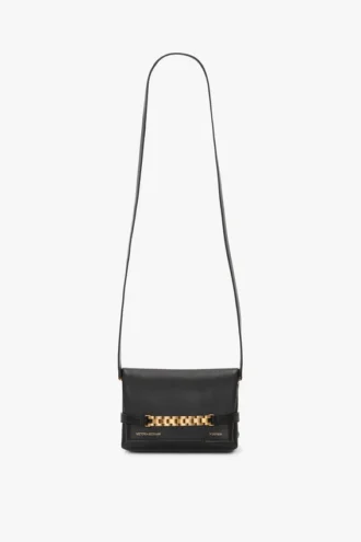 Borsa a tracolla mini in pelle nera