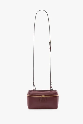 Borsa a tracolla Vanity in pelle bordeaux