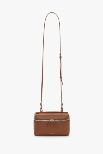 Borsa a tracolla Vanity in pelle marrone chiaro