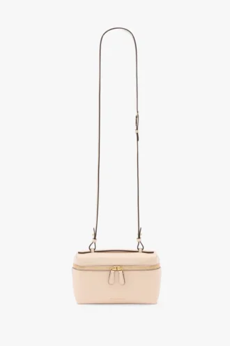 Borsa a tracolla Vanity in pelle rosa pallido