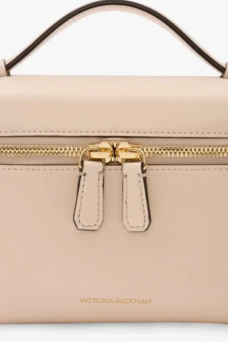 Borsa a tracolla Vanity in pelle rosa pallido