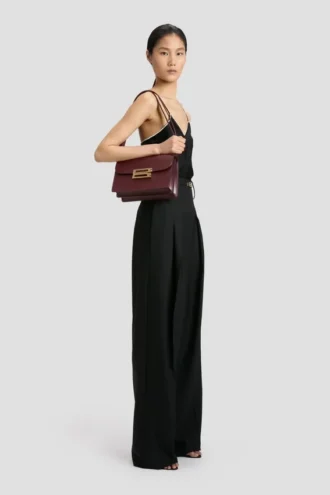 Borsa Dorian in pelle bordeaux