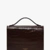 Borsa Dorian in pelle marrone scuro goffrata Borsa Dorian in pelle marrone scuro goffrata