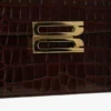 Borsa Dorian in pelle marrone scuro goffrata Borsa Dorian in pelle marrone scuro goffrata