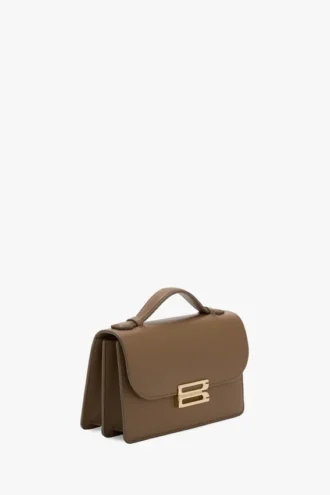 Borsa Dorian piccola in pelle grigio tortora