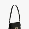 Borsa Dorian piccola in pelle nera goffrata Borsa Dorian piccola in pelle nera goffrata