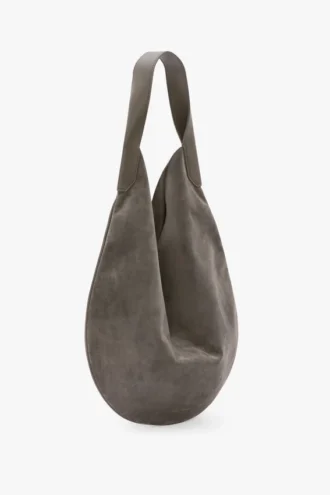 Borsa hobo Plia morbida in grigio ghiaia