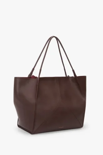 Borsa tote da viaggio The Victoria in pelle bordeaux