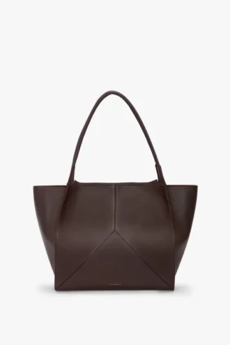 Borsa tote The Victoria grande in pelle bordeaux