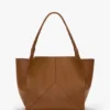 Borsa tote The Victoria grande in pelle marrone chiaro Borsa tote The Victoria grande in pelle marrone chiaro