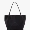 Borsa tote The Victoria grande in pelle scamosciata blu navy Borsa tote The Victoria grande in pelle scamosciata blu navy
