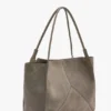 Borsa tote The Victoria grande in pelle scamosciata grigio ghiaia Borsa tote The Victoria grande in pelle scamosciata grigio ghiaia