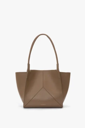 Borsa tote The Victoria in pelle grigio tortora