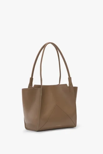 Borsa tote The Victoria in pelle grigio tortora