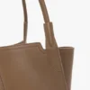 Borsa tote The Victoria in pelle grigio tortora Borsa tote The Victoria in pelle grigio tortora