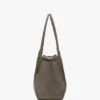 Borsa tote The Victoria in pelle scamosciata grigio ghiaia Borsa tote The Victoria in pelle scamosciata grigio ghiaia