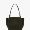 Borsa tote The Victoria in pelle scamosciata verde oliva scuro Borsa tote The Victoria in pelle scamosciata verde oliva scuro