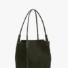 Borsa tote The Victoria in pelle scamosciata verde oliva scuro Borsa tote The Victoria in pelle scamosciata verde oliva scuro