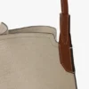 Borsa tote Victoria grande in tela avorio Borsa tote Victoria grande in tela avorio