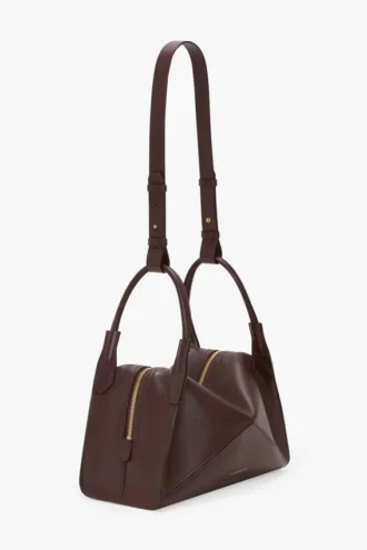 Borsa Victoria Plié in pelle bordeaux