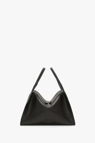 Borsa Victoria Plié in pelle nera