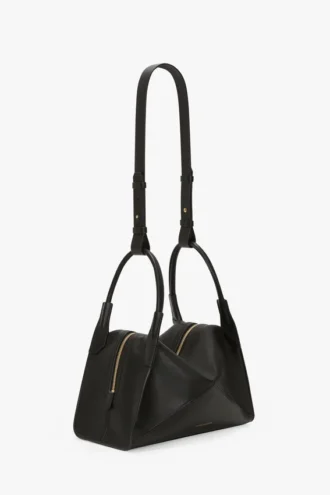 Borsa Victoria Plié in pelle nera