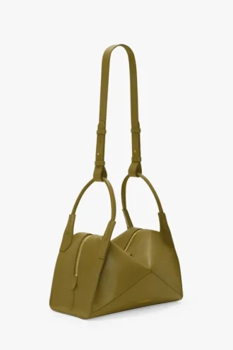 Borsa Victoria Plia in pelle verde cactus
