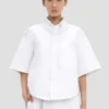 Camicia a trapezio in bianco ottico Camicia a trapezio in bianco ottico